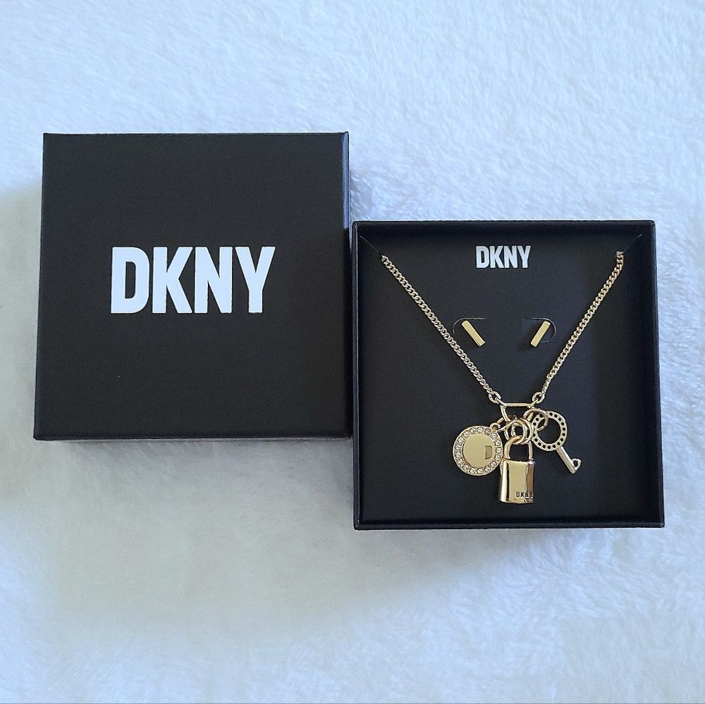 DKNY🗽 Charm Trio3️⃣ Necklace and Earrings Set - NIB
